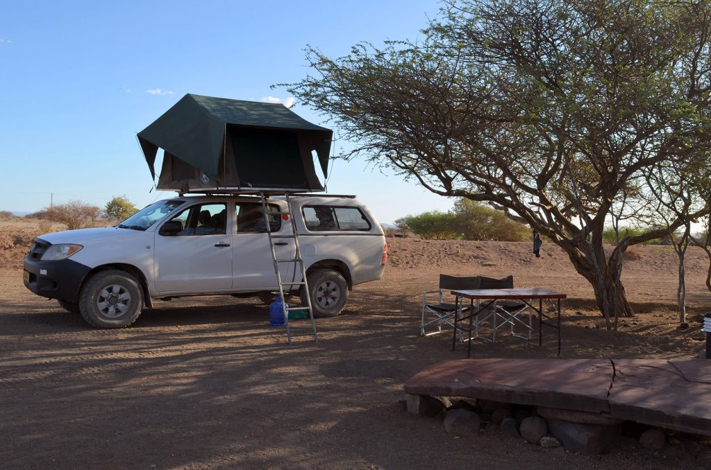 Camping in Namibia mit Dachzelt