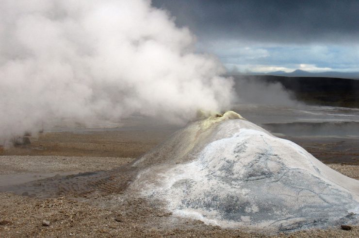Fumarole in Hveravellir im isländischen Hochland