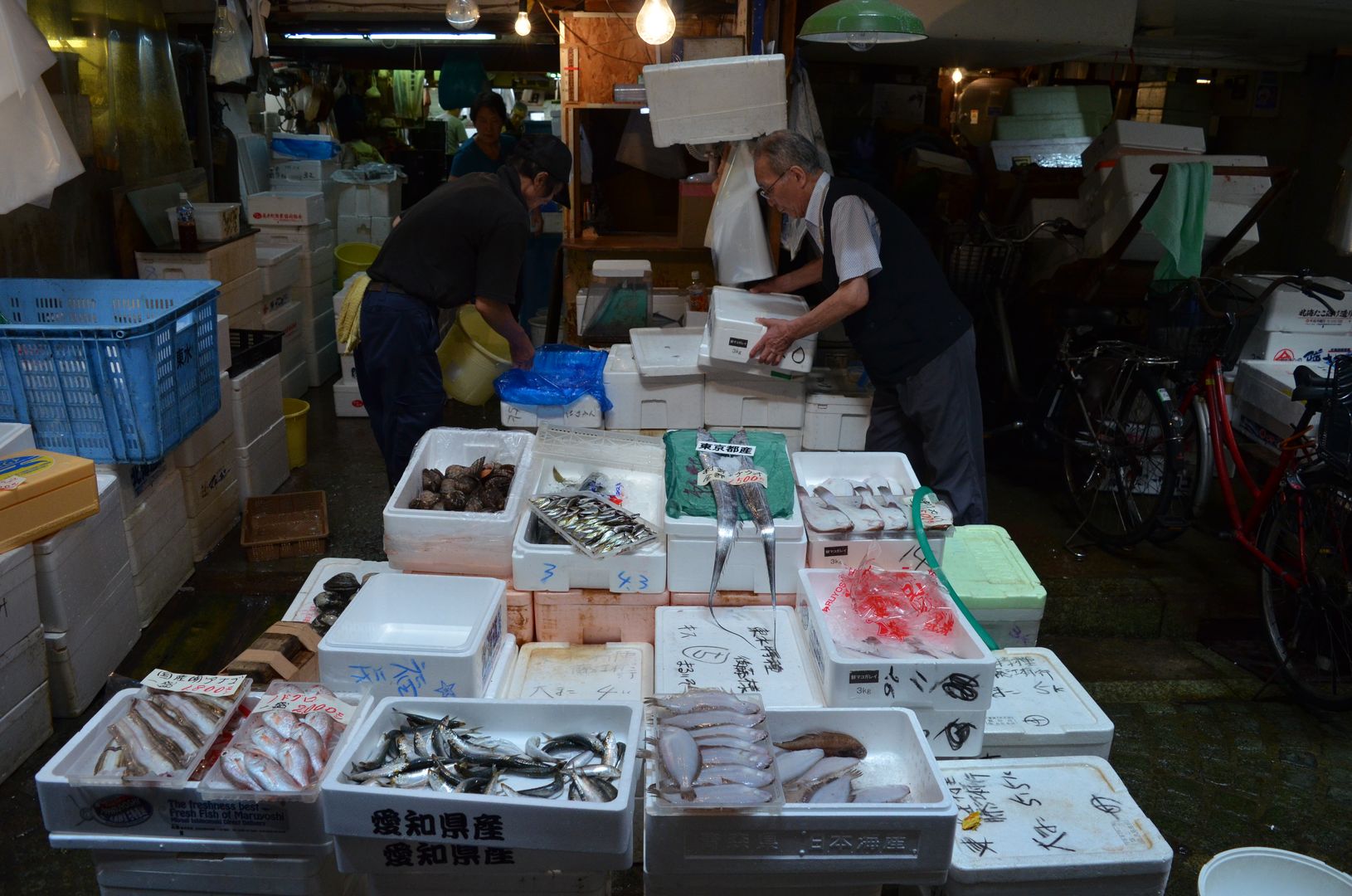 Verkauf auf dem Tsukiji Markt, Tokyo