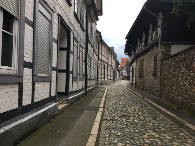 Kopfsteinpflasterstrasse in Goslar