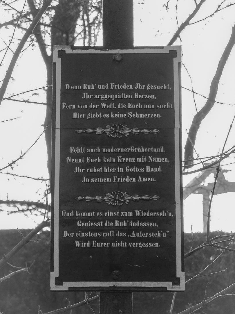 Gedicht auf dem Friedhof der Namenlosen, Wien
