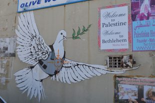 Friedenstaube von Banksy in Bethlehem